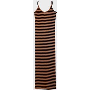 Nørgaard Paa Strøget 101 Strap Rib Dress Black/Camel ONESIZE