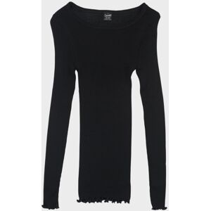 Oscalito L/S Wool Silk Rib Black 4