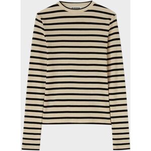 Jil Sander W Striped L/S Crew Neck T-shirt Off-white/Black XS