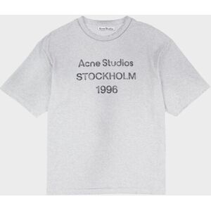 Acne Studios Logo T-shirt Pale Grey Melange S