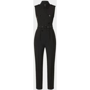 Burberry Maryse Tailored Wool Blend Jumpsuit Black 12