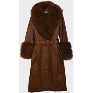 Saks Potts Foxy Shearling Coat Walnut 1