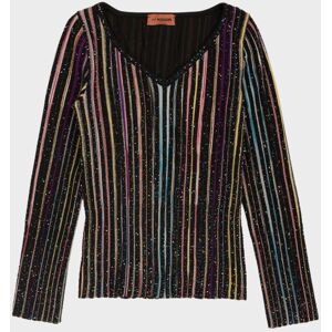 Missoni Sequins Rib V-neck Knit Black 40