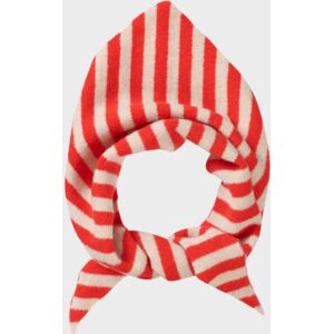 Jo Gordon Stripe Triangle Neckerchief Poppy/Oatmeal ONESIZE