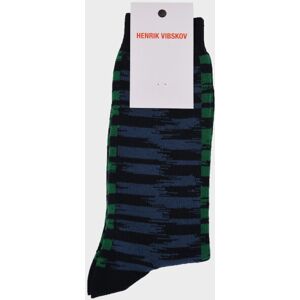 Henrik Vibskov Ikat Socks Navy/Blue/Green ONESIZE