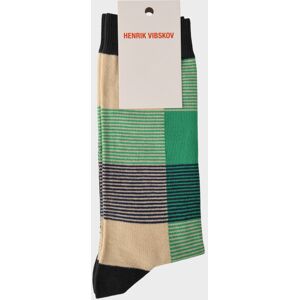 Henrik Vibskov Check Socks Green/Blue ONESIZE