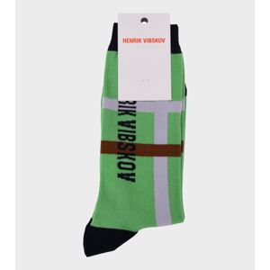 Henrik Vibskov Big Check Socks Green/Lavander ONESIZE