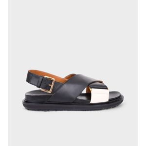 Marni Fussbett Sandal Black/Off-white str.36