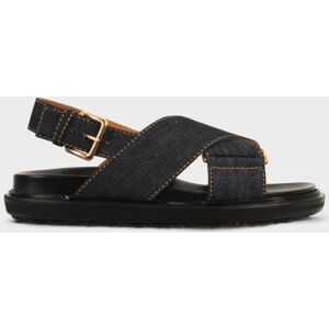 Marni Fussbett Sandal Blue Denim str.41