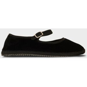 Drogheria Crivellini Velvet Mary Jane Ballerina Black 36