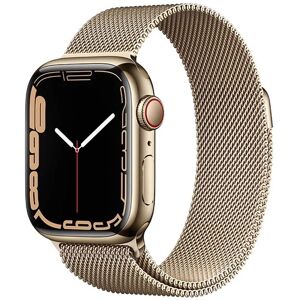 Apple Watch Series 7 41 Mm 4g   Esim   Wifi Guld Milanese Loop Guld Meget Flot