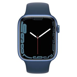 Apple Watch Series 7 Aluminum 45 Mm 4g   Esim   Wifi Blå Sport Band Blue Brugt - Meget Flot Stand