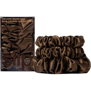 Slip Pure Silk Back To Basics Assorted Scrunchies - Dark brown