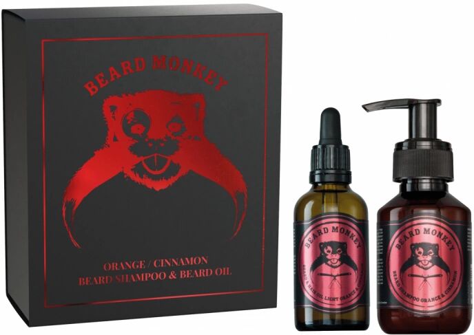 Beard Monkey Giftset Beard 2020- Orange / Cinnamon - Beard Shampoo & Oil