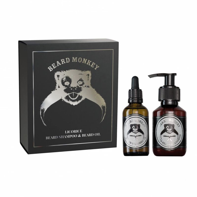 Beard Monkey Giftset Beard 2020- Licorice- Beard Shampoo & Oil Beard Monkey Giftset Beard 2020- Licorice- Beard Shampoo & Oil