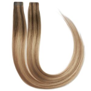 Rapunzel of Sweden Premium Tape Extensions - Seamless & Classic 3 Dark Ashy Blonde Balayage B2.6/10.7 50