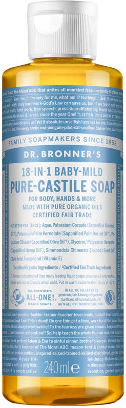 Dr. Bronner's Liquid Soap Neutral-Mild (240ml) Dr. Bronner's Liquid Soap Neutral-Mild (240ml)