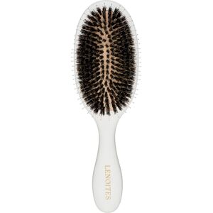 Lenoites Hair Brush Wild Boar With Pouch And Clean White