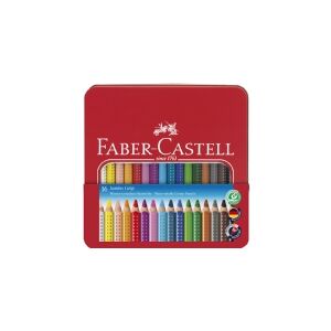 Farveblyant Faber-Castell Jumbo Grip akvarel 16 stk. ass. farver i metalæske