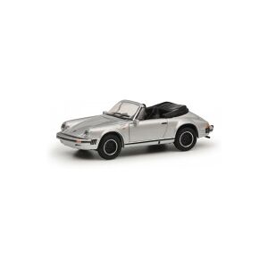 Schuco Porsche 911 Carrera 3.2, Bybil model, Formonterede, 1:87, Porsche 911 Carrera 3.2 Convertible, Dreng/Pige, Sølv