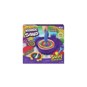 Spin Master Kinetic Sand KNS ACK Swirl N Surprise GML, Kinetisk sand til børn, 3 År, Flerfarvet