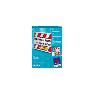 Avery Zweckform 3487 - 130 micron - hvid - A4 (210 x 297 mm) 100 ark film