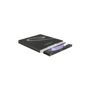 Delock External Enclosure for Ultra Slim SATA Drives 9.5 mm - Disk drev - DVD±RW (±R DL) / DVD-RAM / BD-ROM - SuperSpeed USB 3.1 Gen 1 - ekstern - sort