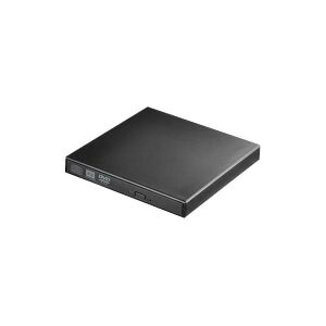 CoreParts Portable Slim - Disk drev - kombineret CD-RW / DVD-ROM - 24x10x24x/8x - USB 2.0 - ekstern - sort