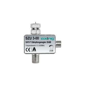 Axing SZU 3-00, 0,0001 - 2,4 GHz, 20 dB, Sølv, F-female/F-male, Aluminium