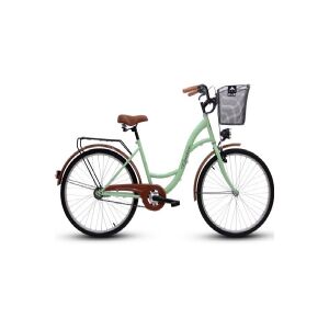 Goetze City bike ECO 26'' pistacie med metalkurv