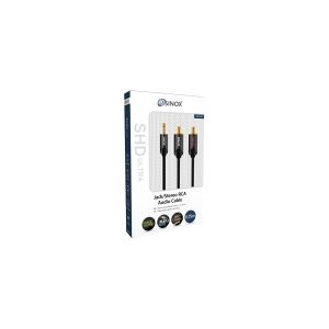 Sinox beslag Sinox ULTRAHD - Audiokabel - stereo mini-jackstik han til RCA han - 75 cm - sort