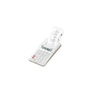 Casio HR-8RCE, Desktop, Udskrivning, 12 cifre, 1 Linier, Batteri, Hvid