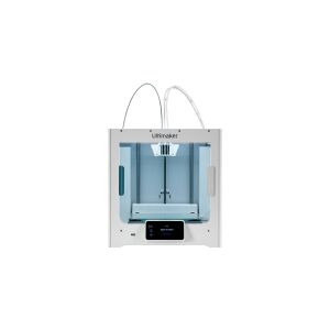 Ultimaker S3 3D-printer opvarmeligt trykunderlag, Dual-Dysesystem (dual extruder)