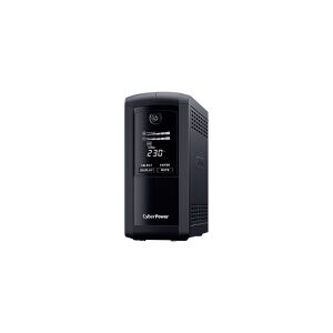 CyberPower Systems CyberPower Value Pro VP1000EILCD - UPS - AC 230 V - 550 Watt - 1000 VA - 1-faset - RS-232, USB - output-stikforbindelser: 6 - sort