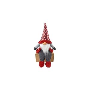 Saska Garden Juledekoration Julenisse Nisse stor siddende 92cm () - 5902431038155