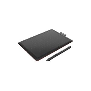 Wacom One by Wacom - Digitizer - højre- og venstrehåndet - 21.6 x 13.5 cm - elektromagnetisk - kabling - USB - sort, rød