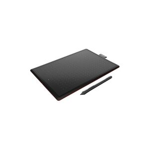 Wacom One by Wacom - Digitizer - højre- og venstrehåndet - 21.6 x 13.5 cm - elektromagnetisk - kabling - USB - sort, rød