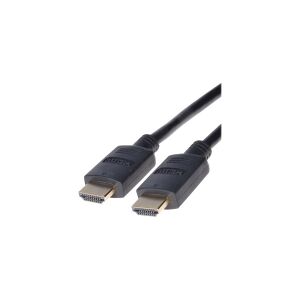 PremiumCord - HDMI-kabel med Ethernet - HDMI han til HDMI han - 15 m - tripel-afskærmet - sort - 4K support