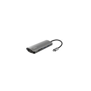 Trust Computer Products Trust Dalyx 7-in-1 USB-C Multiport Adapter - Dockingstation - USB-C 3.2 - HDMI - 1GbE