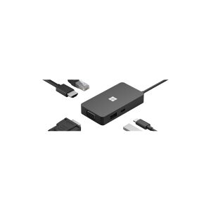 Microsoft USB-C Travel Hub - Dockingstation - USB-C - VGA, HDMI - GigE - kommerciel