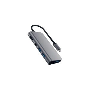 Satechi Aluminum Type-C Multimedia Adapter - Dockingstation - USB-C - Mini DP - GigE