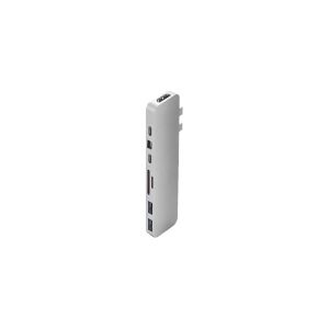 HYPER GN28D-SILVER USB-C® - Dockingstation - HDMI, Mini DP, USB-C, 2 x USB 3.0 - Passer til  Apple - Sølv