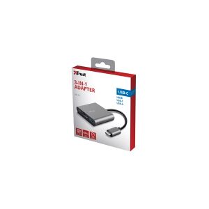 Trust Computer Products Trust Dalyx 3-in-1 Multiport USB-C Adapter - Dockingstation - USB-C 3.2 Gen 1 - HDMI