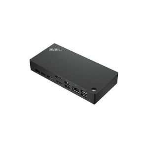 Lenovo ThinkPad Universal USB-C Smart Dock - Dockingstation - USB-C - HDMI, 2 x DP - GigE - 135 Watt - Sort