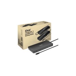 Club-3d Club 3D - Dockingstation - USB-C / Thunderbolt 3 / Thunderbolt 4 - 3 x Thunderbolt 4 - 1GbE - 140 Watt