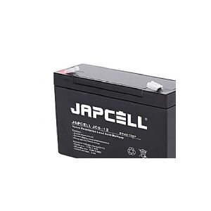 Lakuda ApS Japcell AGM-batteri 6V - JC6-12, 12,0Ah 4,8mm poler blysyrebatteri