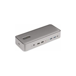 StarTech.com Dual-Laptop USB-C KVM Docking Station, Dual Monitor 4K 60Hz DisplayPort Dock, 5-Port USB Hub, GbE, 90W/45W Power Delivery to Two Laptops, Windows/Mac, 2-Host KVM Dock - Dockingstation - USB-C 3.2 Gen 2 - 2 x DP - 1GbE - TAA-kompatibel