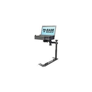 National Products RAM Universal No-Drill Laptop Mount - Monteringssæt (monteringsbase, notesbog-bakke, teleskopisk pæl, dobbelt artikulerende svingarm) - for notebook