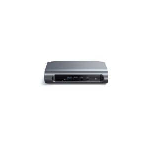 Satechi Thunderbolt 4 Multimedia Pro, Docking, Dock, 3,5 mm, 2500 Mbit/s, Sort, Grå, 4K Ultra HD