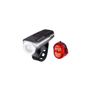 SIGMA Light set Aura 60 USB/ Nugget II Black/ red Li-ion, 60 lux (standard), 30 lux (Mid), 18 lux (eco), USB-rechargable